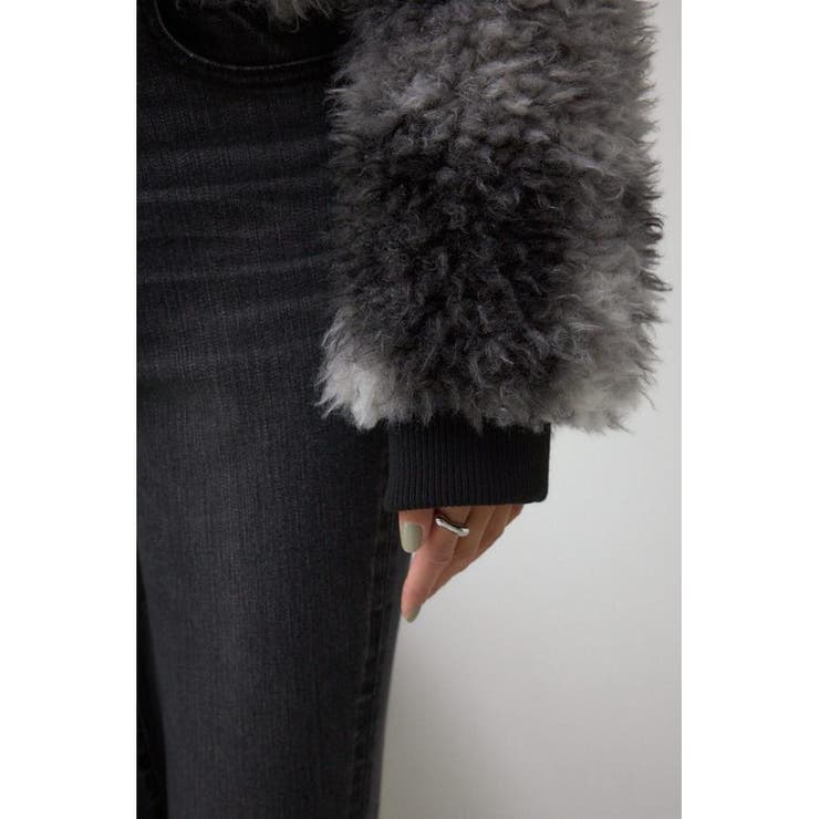 カーリーボアショートブルゾン | AZUL BY MOUSSY | 詳細画像13 