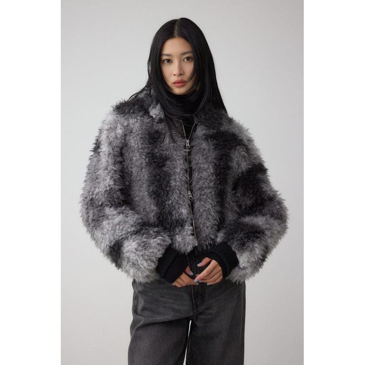 カーリーボアショートブルゾン | AZUL BY MOUSSY | 詳細画像2 