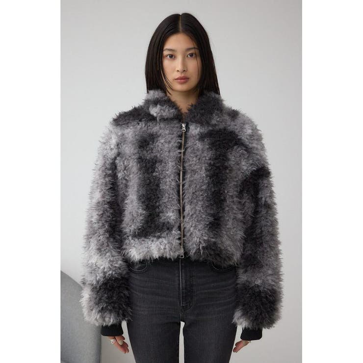 カーリーボアショートブルゾン | AZUL BY MOUSSY | 詳細画像7 