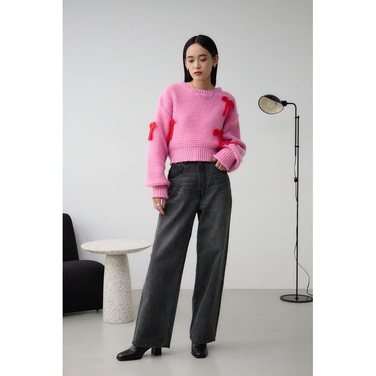 リボンモチーフニット | AZUL BY MOUSSY | 詳細画像14 