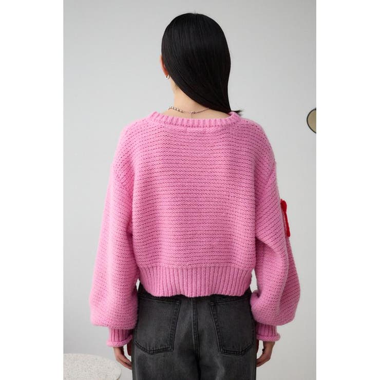 リボンモチーフニット | AZUL BY MOUSSY | 詳細画像17 