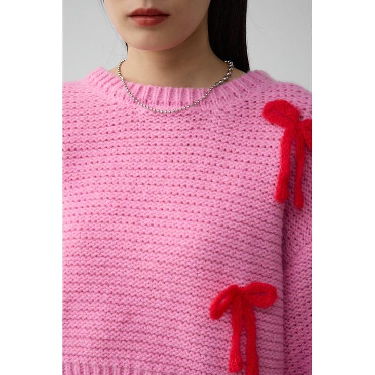 リボンモチーフニット | AZUL BY MOUSSY | 詳細画像18 