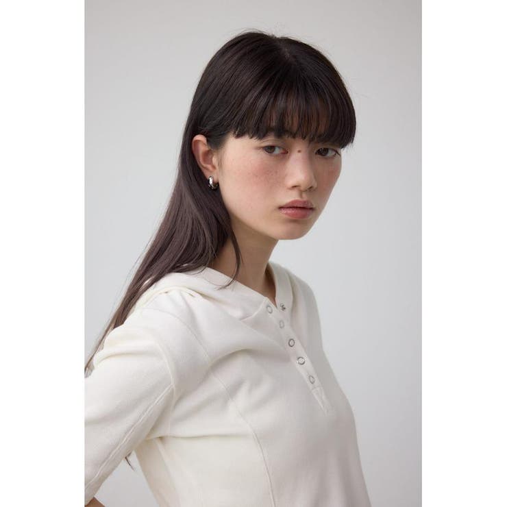 ヘンリーネックフーディーリブトップス | AZUL BY MOUSSY | 詳細画像2 