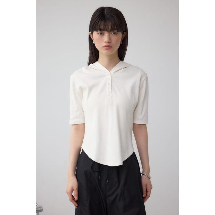 ヘンリーネックフーディーリブトップス | AZUL BY MOUSSY | 詳細画像5 