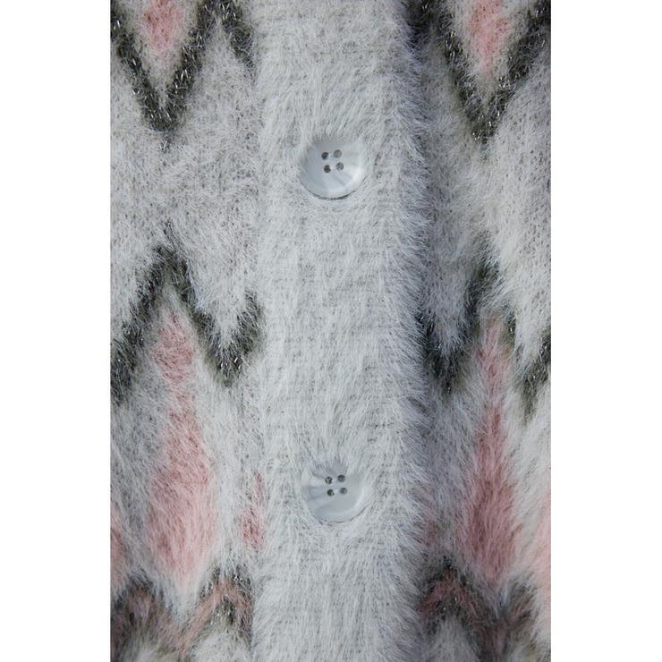 柄シャギーニットカーディガン | AZUL BY MOUSSY | 詳細画像30 