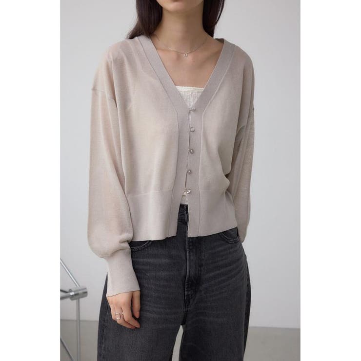 L/GRY1 | シアードルマンニットカーディガン | AZUL BY MOUSSY