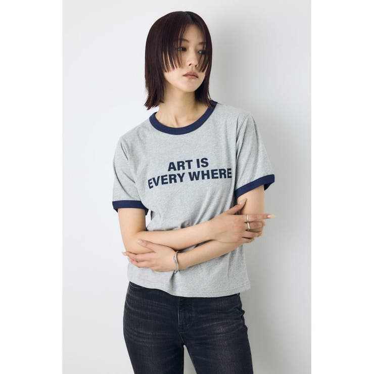 T.GRY | リンガーロゴプリントT | AZUL BY MOUSSY
