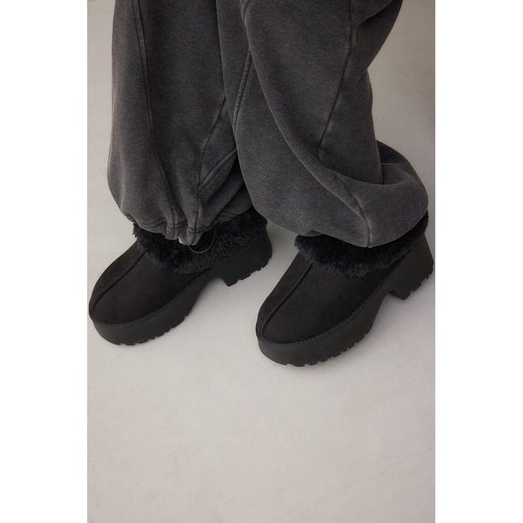 厚底ムートンヒールデザインスリッポン | AZUL BY MOUSSY | 詳細画像2 