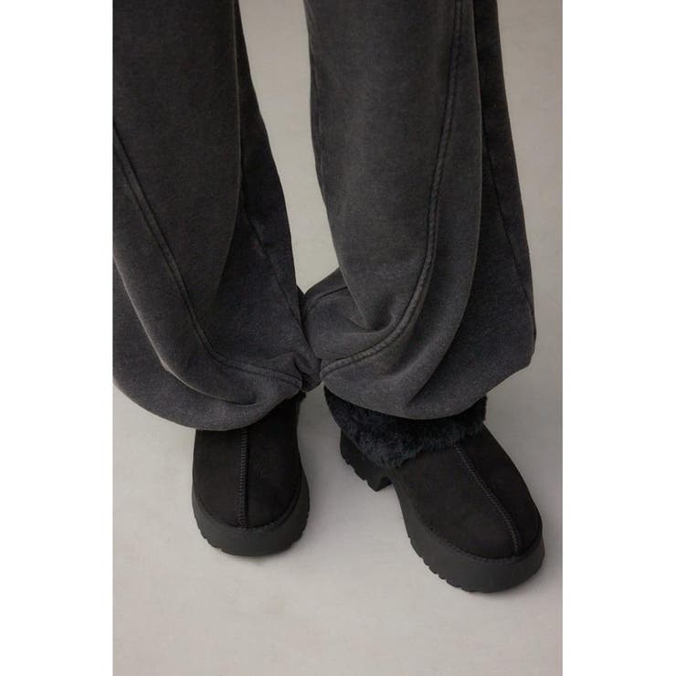 厚底ムートンヒールデザインスリッポン | AZUL BY MOUSSY | 詳細画像3 