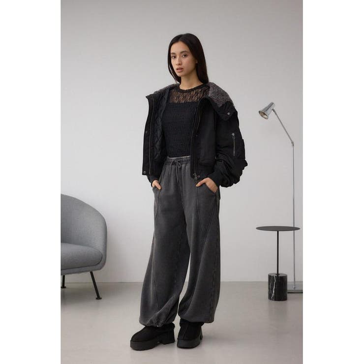 厚底ムートンヒールデザインスリッポン | AZUL BY MOUSSY | 詳細画像4 