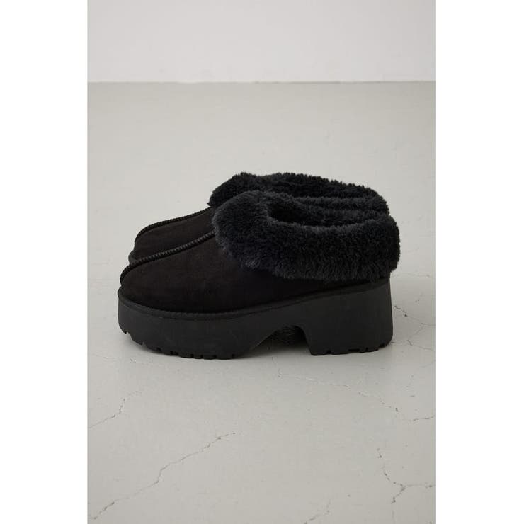 厚底ムートンヒールデザインスリッポン | AZUL BY MOUSSY | 詳細画像5 