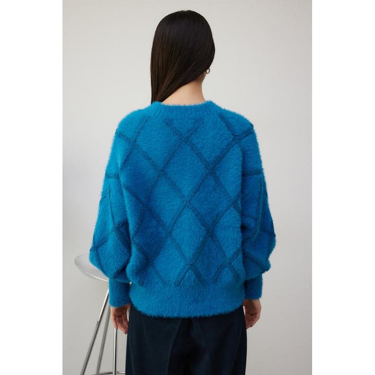 チェックシャギーニットトップス[品番：AZLW0021509]｜AZUL BY MOUSSY