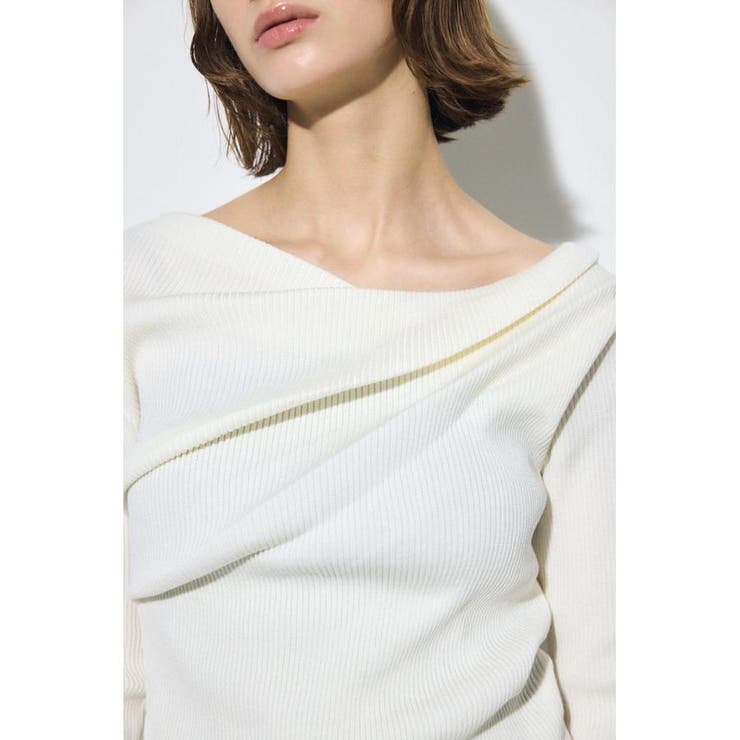 ドレープ長袖ニットトップス | AZUL BY MOUSSY | 詳細画像7 