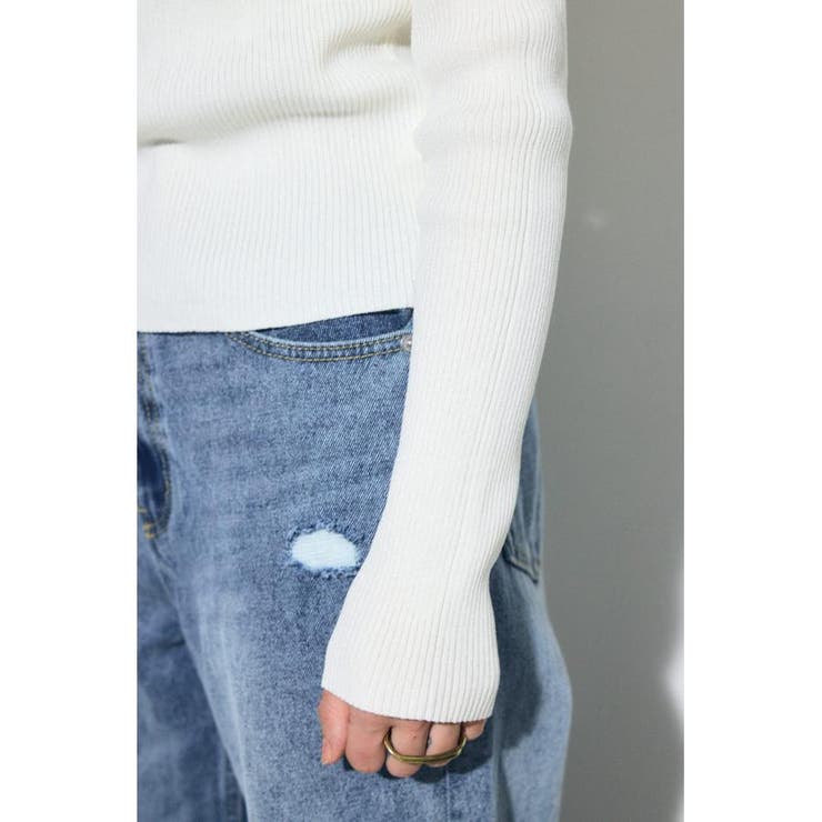 ドレープ長袖ニットトップス | AZUL BY MOUSSY | 詳細画像9 