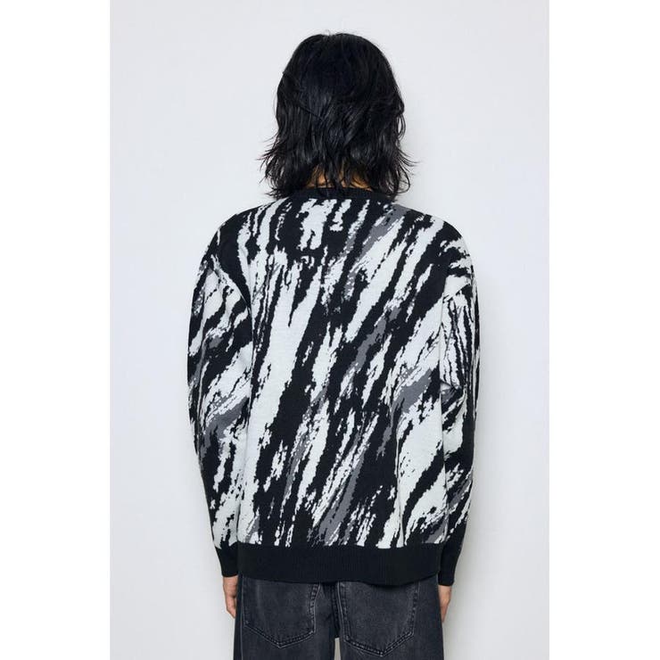 総柄ニットトップス | AZUL BY MOUSSY | 詳細画像7 