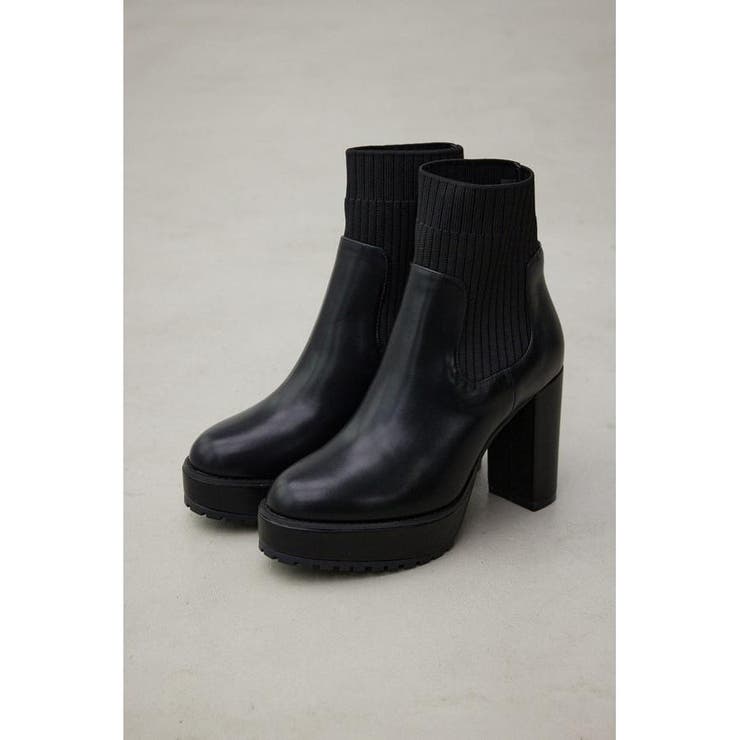 BLK | ソックスヒールブーツ | AZUL BY MOUSSY
