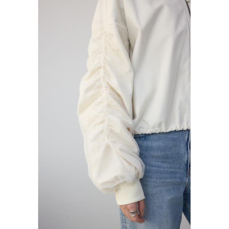 チュールドッキングブルゾン | AZUL BY MOUSSY | 詳細画像9 