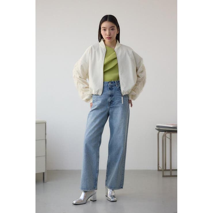 チュールドッキングブルゾン | AZUL BY MOUSSY | 詳細画像3 