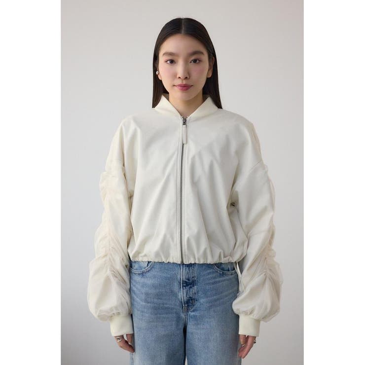 チュールドッキングブルゾン | AZUL BY MOUSSY | 詳細画像4 