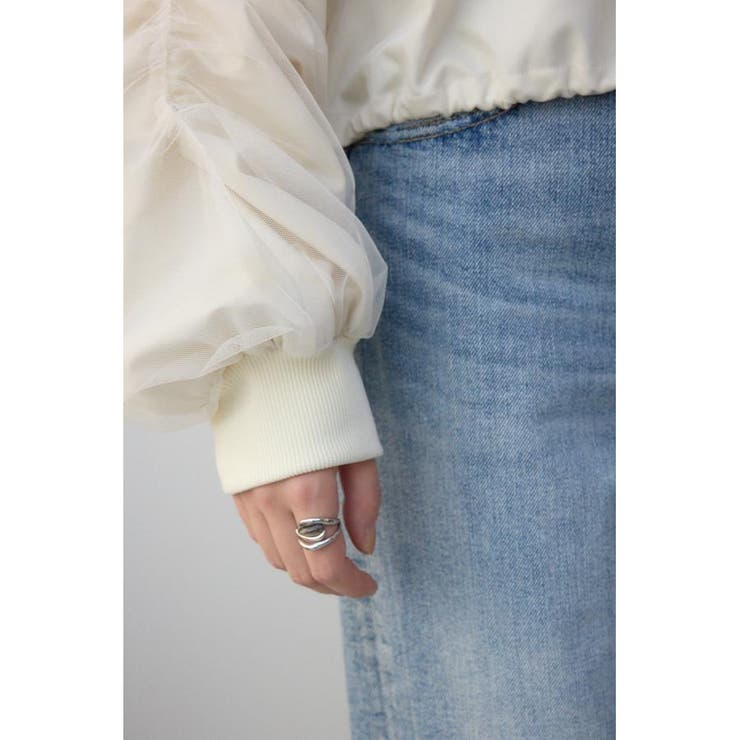 チュールドッキングブルゾン | AZUL BY MOUSSY | 詳細画像10 