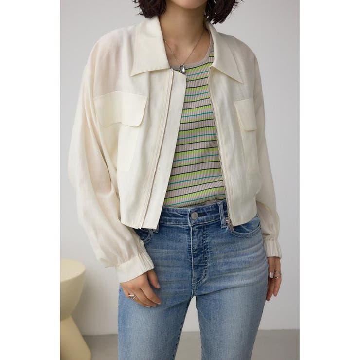 IVOY3 | 袖ギャザーショートブルゾン | AZUL BY MOUSSY