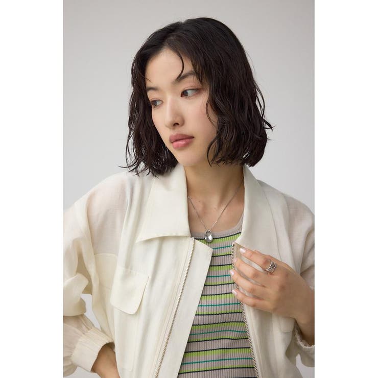 袖ギャザーショートブルゾン | AZUL BY MOUSSY | 詳細画像1 