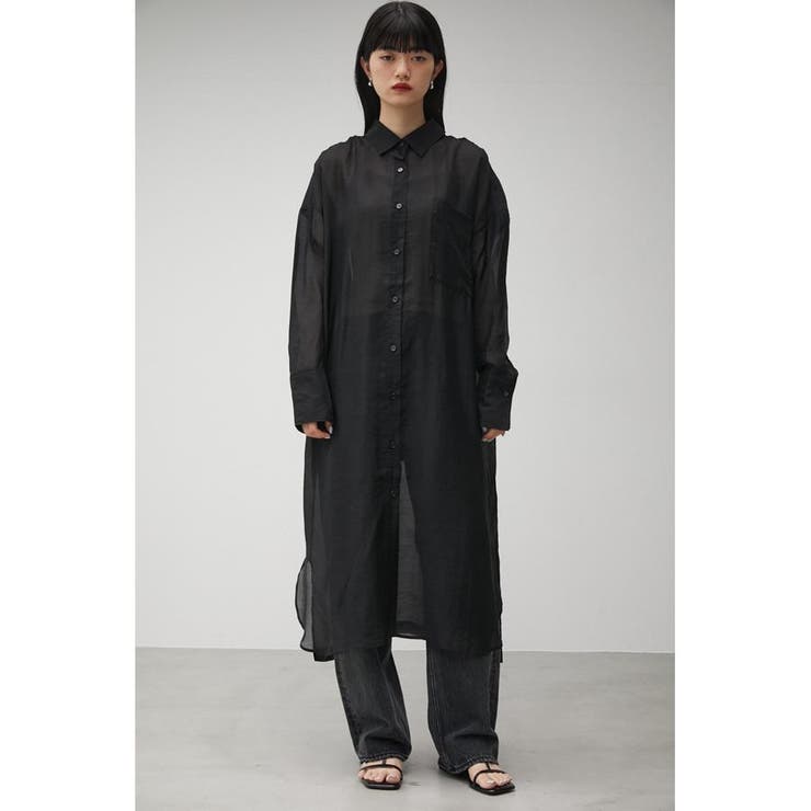 SHEER LONG SHIRT | AZUL BY MOUSSY | 詳細画像15 
