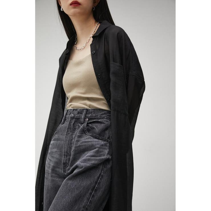 BLK | SHEER LONG SHIRT | AZUL BY MOUSSY