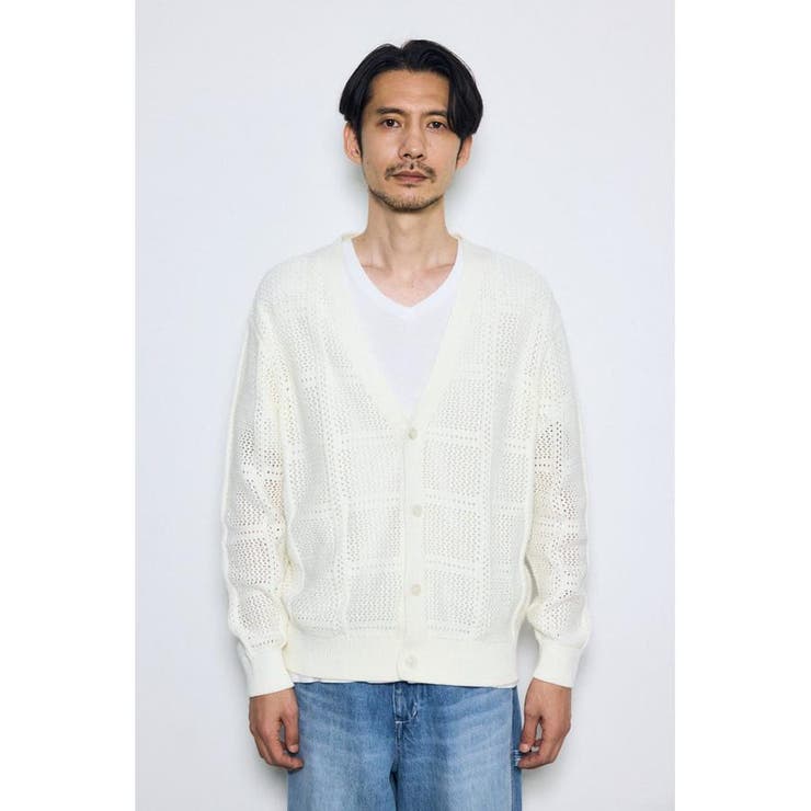 コットンメッシュニットカーディガン | AZUL BY MOUSSY | 詳細画像5 