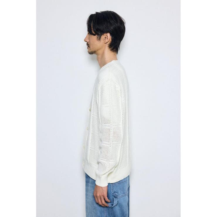 コットンメッシュニットカーディガン | AZUL BY MOUSSY | 詳細画像6 
