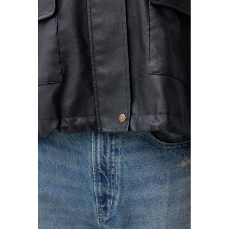 フェイクレザーショートブルゾン | AZUL BY MOUSSY | 詳細画像12 