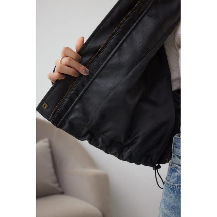 フェイクレザーショートブルゾン | AZUL BY MOUSSY | 詳細画像15 