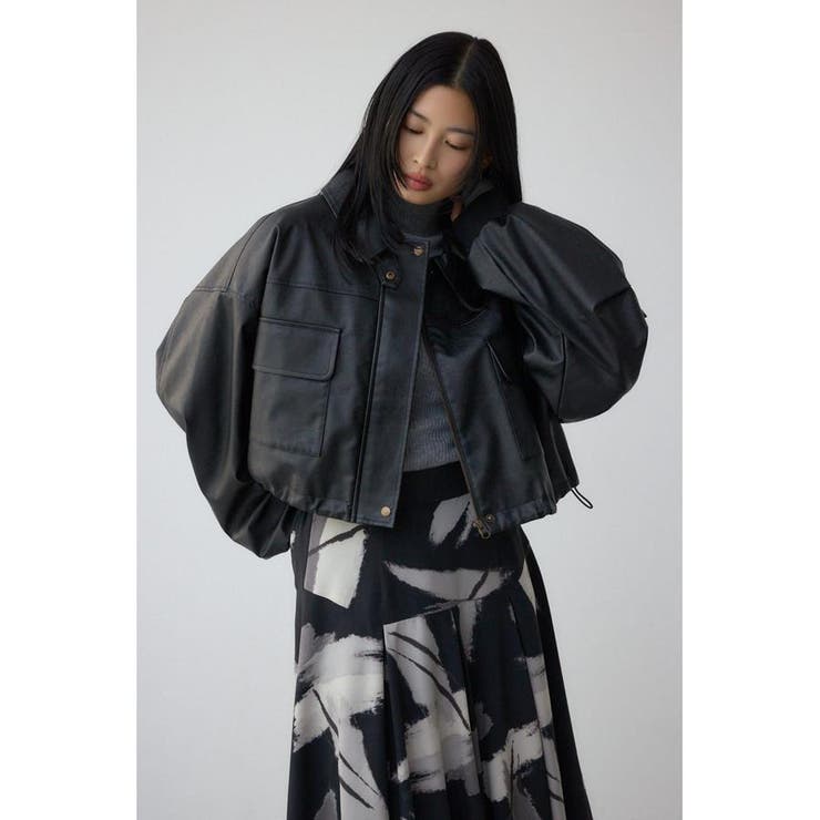 フェイクレザーショートブルゾン | AZUL BY MOUSSY | 詳細画像2 