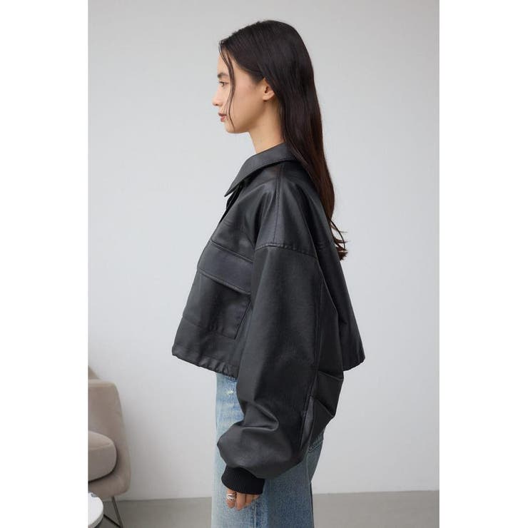 フェイクレザーショートブルゾン | AZUL BY MOUSSY | 詳細画像7 