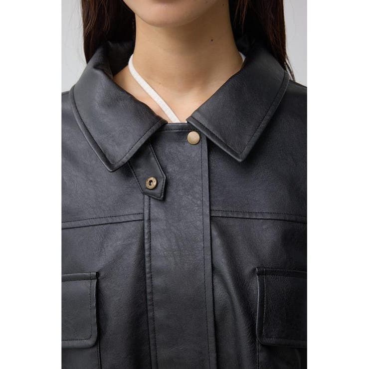 フェイクレザーショートブルゾン | AZUL BY MOUSSY | 詳細画像9 