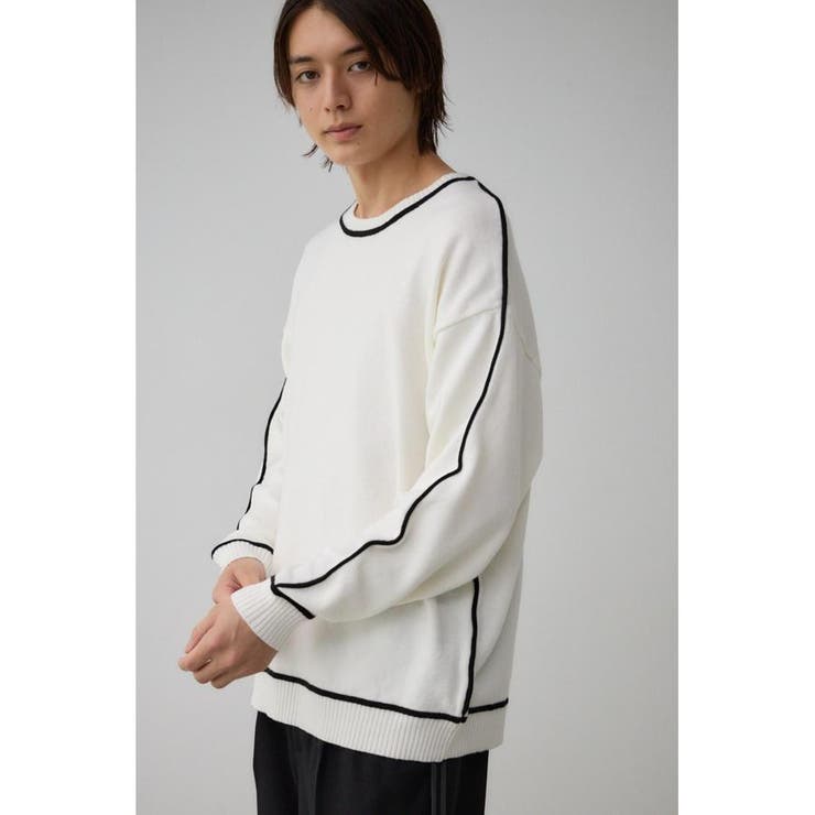 配色パイピングニット | AZUL BY MOUSSY | 詳細画像2 