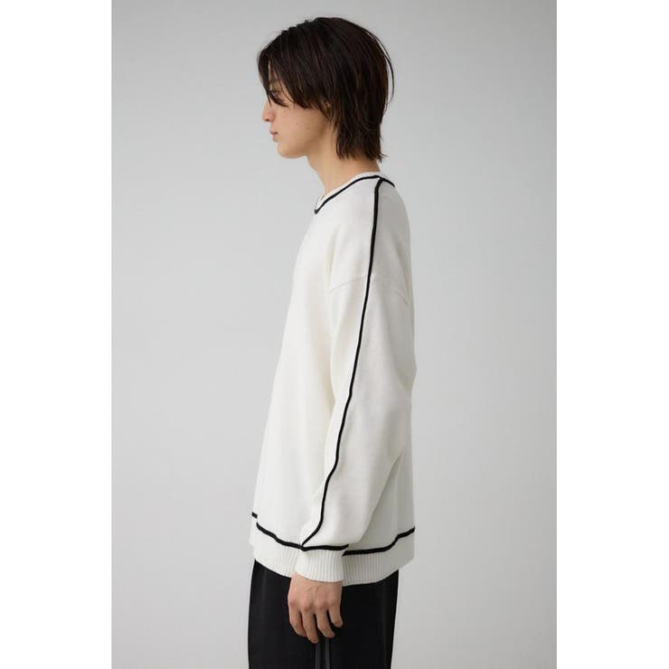 配色パイピングニット | AZUL BY MOUSSY | 詳細画像5 