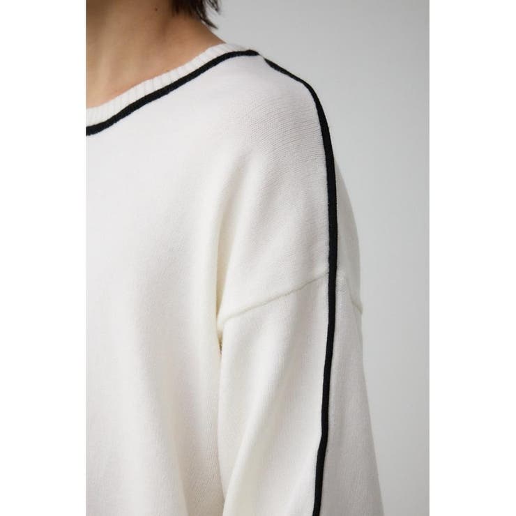 配色パイピングニット | AZUL BY MOUSSY | 詳細画像8 