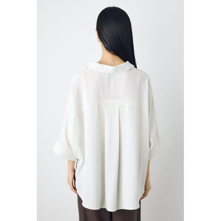楊柳タックヘムコクーンシャツ | AZUL BY MOUSSY | 詳細画像3 