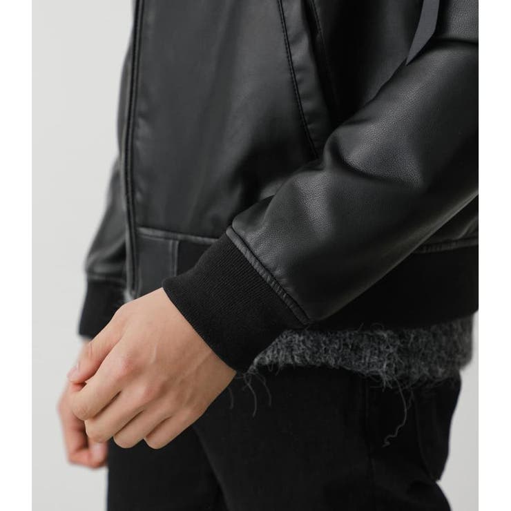 FAUX LEATHER MA-1[品番：AZLW0019557]｜AZUL BY MOUSSY（アズールバイ