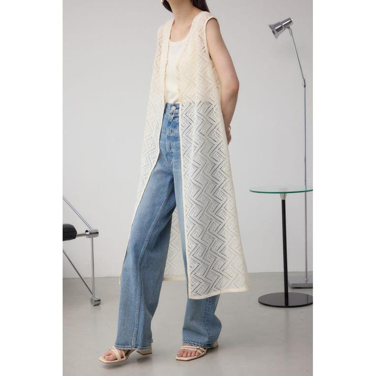 前後2WAYレースロングジレ[品番：AZLW0023537]｜AZUL BY MOUSSY