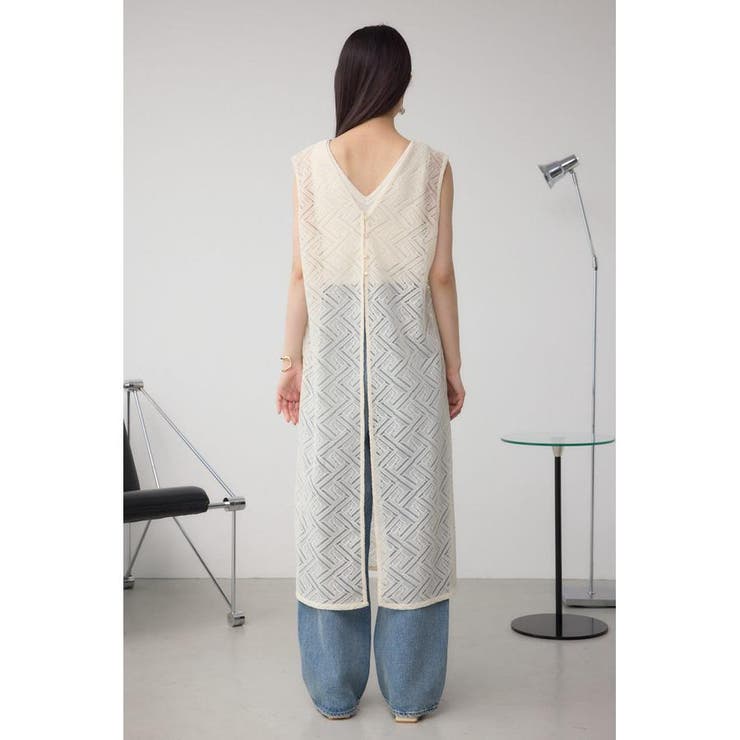 前後2WAYレースロングジレ | AZUL BY MOUSSY | 詳細画像12 