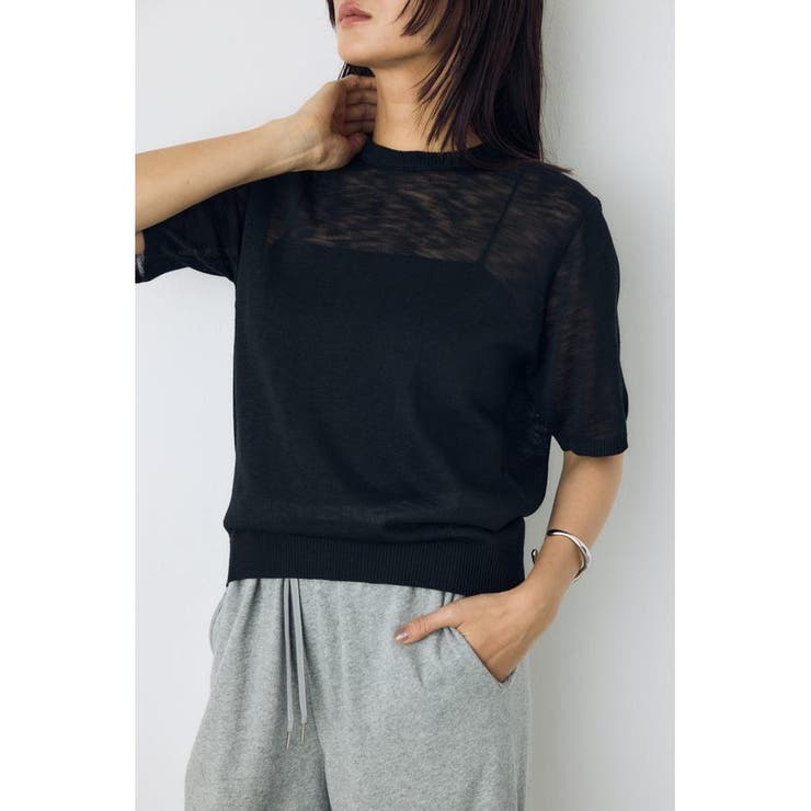 シアークルーネックニットトップス | AZUL BY MOUSSY | 詳細画像20 