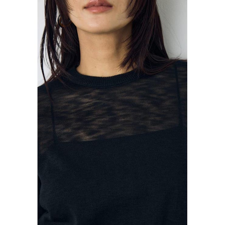 シアークルーネックニットトップス | AZUL BY MOUSSY | 詳細画像24 