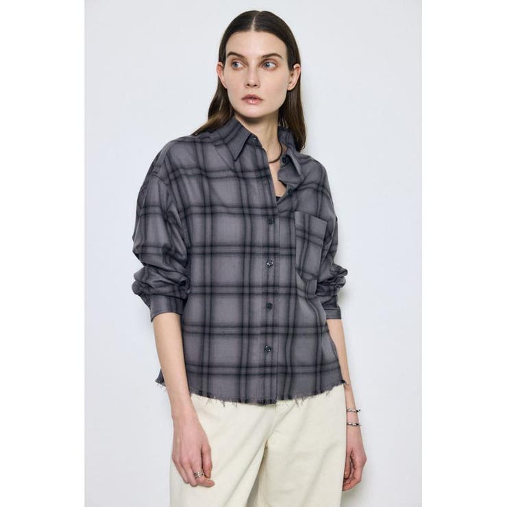 アーバンチェックフリンジショートシャツ | AZUL BY MOUSSY | 詳細画像9 