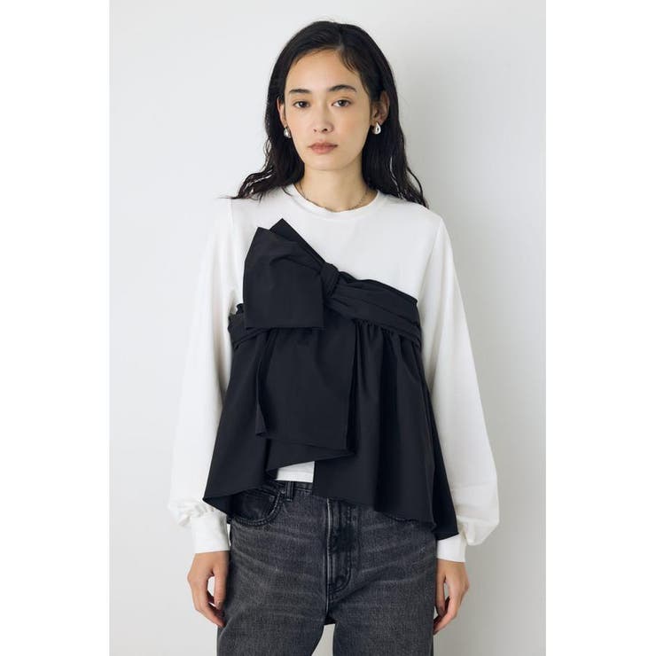 アシンメトリービスチェドッキングトップス | AZUL BY MOUSSY | 詳細画像1 