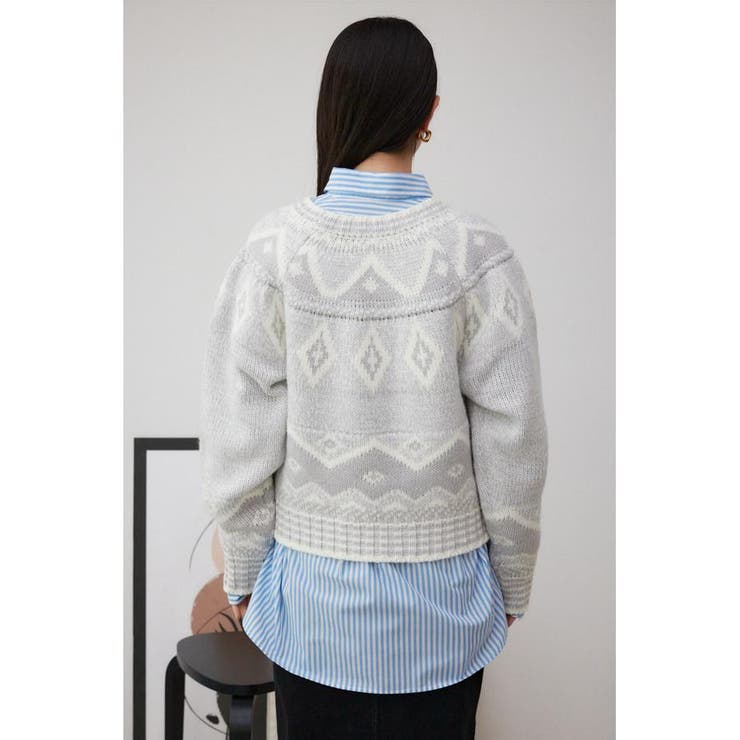 キュウシン柄ニット | AZUL BY MOUSSY | 詳細画像16 