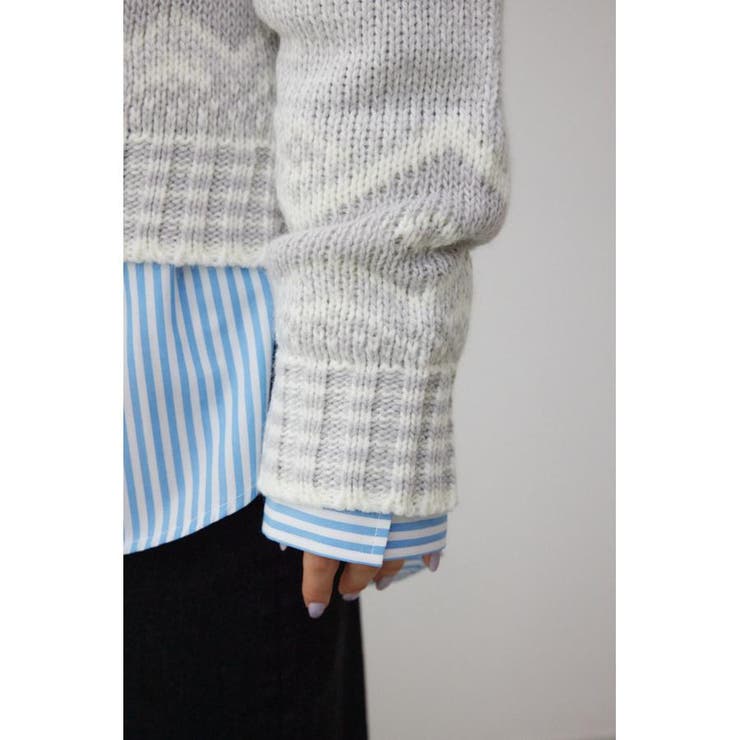 キュウシン柄ニット | AZUL BY MOUSSY | 詳細画像19 