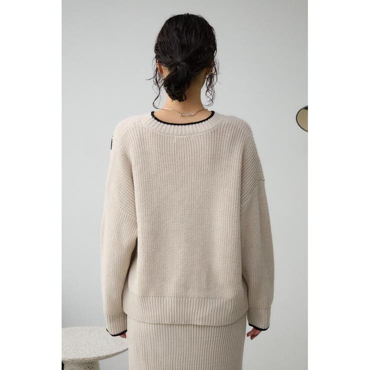 ステッチデザインニットトップス | AZUL BY MOUSSY | 詳細画像14 