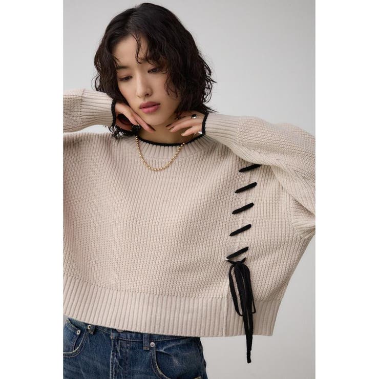 IVOY3 | ステッチデザインニットトップス | AZUL BY MOUSSY